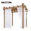Rideau rideaux cortines blanc intérieur extérieur étanche ombrage de tissu lisse rideaux pour patio de dormitorio