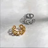 Trendy 925 sterling sterling catena anelli per donne coppie anello vintage handmade twisted geometrico dito gioielli gioielli regali del partito