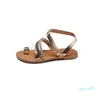 Sandali 200 Scarpe da donna Abito da donna in pelle PU con punta aperta da spiaggia piatta