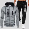 Sparco Survêtements d'hiver pour hommes Zipper Hoodie et pantalons de jogging costumes coupe-vent moto vêtements couleur unie costumes de course 211222