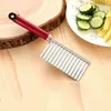 Stainless Steel Wolf Tooth Potato Wave Knife Kitchen Cucumber Carrot Apple Knives Fruit Vegetables Cut Slice Dinnerware BH6035 WLY