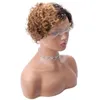 Loisirs de la mode européenne et américaine perruque africaine casque tempérament cheveux courts noirs vrais cheveux cheveux courts bouclés style quotidien de haute qualité