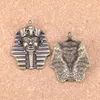 20 piezas antiguo plateado bronce plateado rey egipcio tut tutankamón dijes colgante DIY collar pulsera brazalete hallazgos 36*28mm