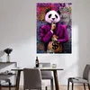 Let Your Success Make The Noise Posters and Prints Graffiti Art Canvas Paintings Abstract Panda Wall Art Pictures for Living Room Home Decoration Cuadros (No Frame)