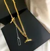 luxury brand vintage big gold necklaces never fade 18K chain pendant classic stylehigh quality 2022 official latest models pendant256w