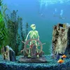 Action-akvarium prydnad skelett pirat kapten fisk tank landskap dekoration w15 drop ship y200922