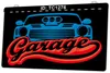 TC1276 Garage Classic Car Auto Lichtschild, zweifarbig, 3D-Gravur