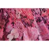Laço romântico colarinho rosa floral cópia camisa elegante mulher única-breasted manga longa blusa doce tops blousas 210429