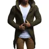 Pull solide Hommes Cardigan Automne Chaud Casual Hommes Pulls rayés surdimensionnés Sweats à capuche Streetwear Slim Manteau 2XL 2XL 210524