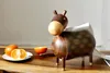 Luxury designer classic donkey tissue box Decorative Figurines brown old flower pattern high quality walnut and PU material for home hotel restaurant 2022 new