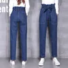 Vintage Loose High Waist Jeans Woman Plus Size Denim Harem Pants Lace Up Spring Boyfriend Girls Butt Lift Ankle 210514