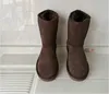 Snowboots Designer Dames Winter Schoenen Lederen Knielen Enkel Zwart Grijze Schoen Mens Dames Boot Girl Mode Winterschoenen WS