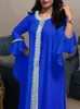 Sisakia Jalabiya Kaftan Robe pour femmes Dubaï Turquie Ruban d'or Broderie Lâche Musulman Arabe Islamique Vêtements Blanc 201025
