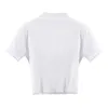 Twotwinstyle Dzianiny Patchwork Diament T Shirt Dla Kobiet Turtleneck Krótki Rękaw Slim Koszulki Kobiet Moda Odzież 210517