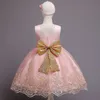 Dziewczyna Dresses Infant Baby Girl Tutu Princess Dress Cekin Bow Frocks 1st Urodziny Wedding Party Blush Różowy