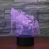 Nocne światła plażowe kobiety mecz siatkówki 3D Lampy nocne 7 kolorów LAMPE LAMP Kids Touch Usb stół Lampe Lampe Light