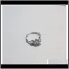 솔리테어 로트 CZ 라인 스톤 시어 도금 반지 보석 여성 결혼 반지 PS1642 MBJMQ NMTTU