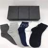 Designer Mens and Womens sport long socks 100% Cotton wholesale Couple design sock 5 pcs with box