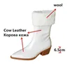 Winter Snow Boots Female Shoes Fashion Warm Genuine Leather Women's Autumn Side Zipper For Women 210528