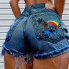 Femme haute taille petit ami denim shorts mode sexy