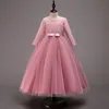 Kızın Elbiseleri 2021 Yaz Uzun Kollu Nedime Çocuklar Kızlar için Zarif Prenses Elbise Giysileri Düğün Parti Kız 14 10 12 Yıl