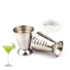 Stainless Steel Measure Cup Cocktail Jigger Drink Mixer Bar Tools 2.5oz 5Tbsp 75ml for Liquid or Dry Mini Espresso Glass XBJK2103