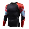 Running Jerseys Men's Sports Fitness Clothing Long Sleeve Shirts Quick-drying Moisture Outdoor Flower Arm Tights T-shirt Compress