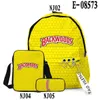 3PCSSESS 3D Backwoods Backword Backwood Print Red Smell Proof Sports Sports Bag For Boys Purple Teenager Knap9800279