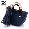 Zg mini pequeno saco chaveiro moeda bolsa rosa azul decoração vermelho decoração chave chaveiro pu bolsa de couro armazenamento pingente moda jóias fofas g1019