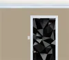 3D Geometrik Desen Kapı Çıkartmaları Oturma Odası Yatak Odası PVC Kendinden Yapışkanlı Kapı Duvar Kağıdı Ev Dekorasyonu Su Geçirmez Duvar Duvar Çıkartmaları 693 V2