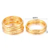 Ethlyn 3 stks / partij binnendiameter 6,0 cm, klein formaat goud kleur licht carving armbanden armbanden voor meisjes / bruid / vrouwen geschenk B178 Q0720