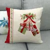 Décorations de noël 45x45cm décoration coussin ensemble père noël canapé taie d'oreiller vacances Navidad année cadeau Kerst