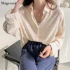 Fashion Slim Chiffon Women Shirts Blouses Autumn Long Sleeve Sexy Button Up Shirt Casual Elegant Camisa 10004 210512