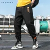 Ushark Yaz Erkekler Pantolon Streetwear Moda Kargo Gevşek Fit Casual Harem Pamuk Gri Haki Siyah Jogger 210603