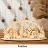 1 Satz Holz DIY Weihnachtsdekoration Weihnachtsschmuck Weihnachtsgeschenk für Kind Navidad Natal Weihnachten Home Dekoration Party Supply VT0584