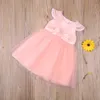 MABABY 6M-5Y Letni maluch Baby Kid Girls Tutu Dress Princess Bow Pearl Ball Suknia Suknie Party Kostiumy Różowy Niebieski Pomarańczowy Q0716