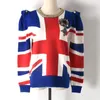 Женские свитера для взлетно-посадочной полосы Designer Pullover 2021 осень зимний свитер женщины британский флаг жаккардовый джерси пожал плечами