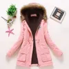 FTLZZ Winter Coats Women Cotton-wadded Slim Jacket Thermal Warm Parkas Quilt Overcoat Poncho Jaqueta Casacos Feminina 211008