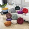 Round Cushion Soft Velvet Pillow Solid Color Floor 35x35cm Handcraft Home Decoration Sofa Office Chair Car Decor Butt Cushion 210716