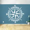 Wall Stickers Compass Rose Design Decal Nautical Sailing Decor For Kids Room Nursury Home Art Self Adhesive Posters CN422