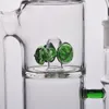 Hög Big Bong Green Hookahs Tree Perc Bägare Dab Rig unik med Sprinkle Inline Flow Recycler rekommenderar definitivt