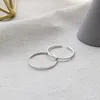 Pierścienie klastra Kinel Real 925 Srebrny pierścień Minimalistyczne otwarte mody mody dla par dla par biżuteria