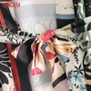 Tangada Women Kobiety kwiatowy Kimono Bluzka z Slash Chic Casual Lady Shirt Blusas Femininas 1D134 210609