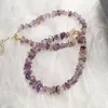 Handgjorda Natural Energy Crystal Stone Guldpläterad Charm Armband för Kvinnor Tjej Födelsedag Bröllop Mode Smycken