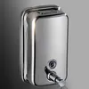 500ml Bathroom Wall-mounted Manual Soap Dispenser Stainless Steel Hand Sanitizer Shower Gel Bottle Kitchen Dish Container 211206