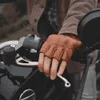 Gants en cuir de moto vintage demi-doigts pour hommes Gants d'équitation respirants en cuir de vachette de haute qualité NR67 H1022