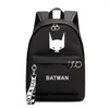 Mochila luminosa con estampado de superhéroe de Dc, bolso de cinta para niña de estilo universitario con Batman circundante, 2768