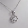 10k or cadeau de noël 1ct forme ronde collier pour femmes mode cadeau sur mesure chaîne en or classique fête mariage OEM