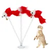 吸込カップの毛皮のような猫のカラフルな羽のテールズマウスのおもちゃの猫小さなかわいいペットのおもちゃzwl208
