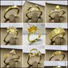 Ajustes de joyería ¡Brillante! Anillo de perlas Sier / Oro / Oro rosa Anillos de perlas Boda Diy para mujeres Ajuste de tamaño ajustable Entrega directa 2021 Pvjmz